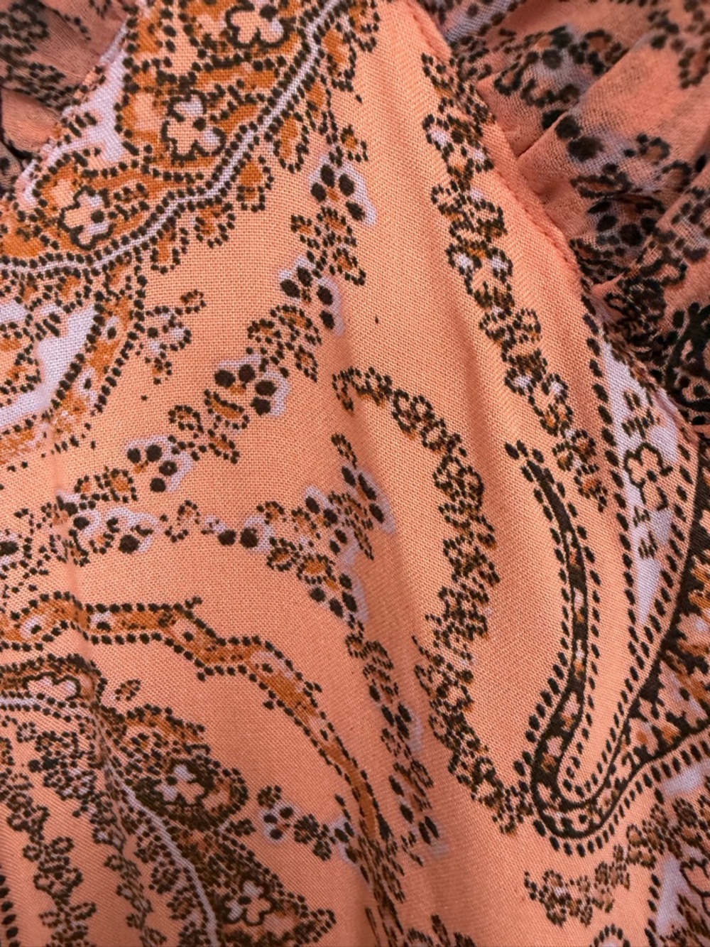 Free People Mirage Boho Printed Maxi Dress in Orange Maxikjole size 10 - Picture 3 of 16